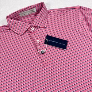 NWT HOLDERNESS & BOURNE Men's M Regent Stripe Tailored Fit Sutton Golf Polo‎